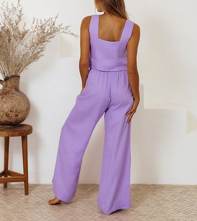 Megan™ - Top and Wide-Leg Pants Set