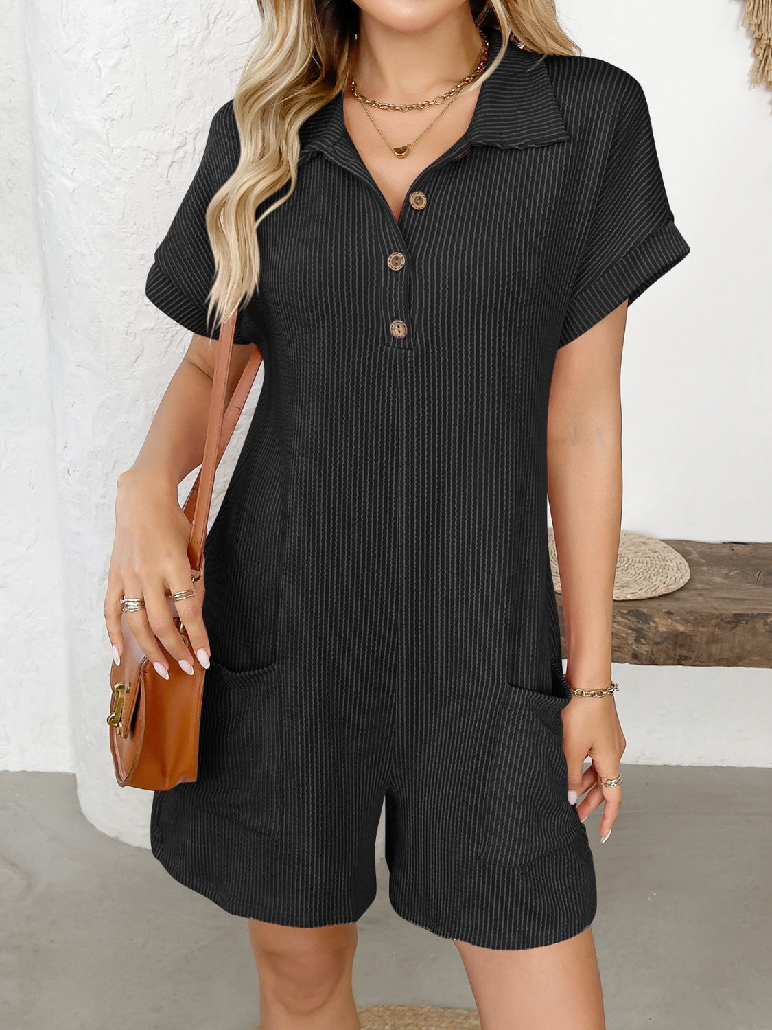 Jess Short Sleeve Romper
