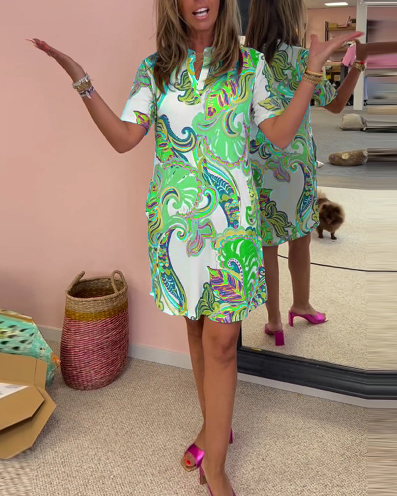 Mary Printed Mini Dress