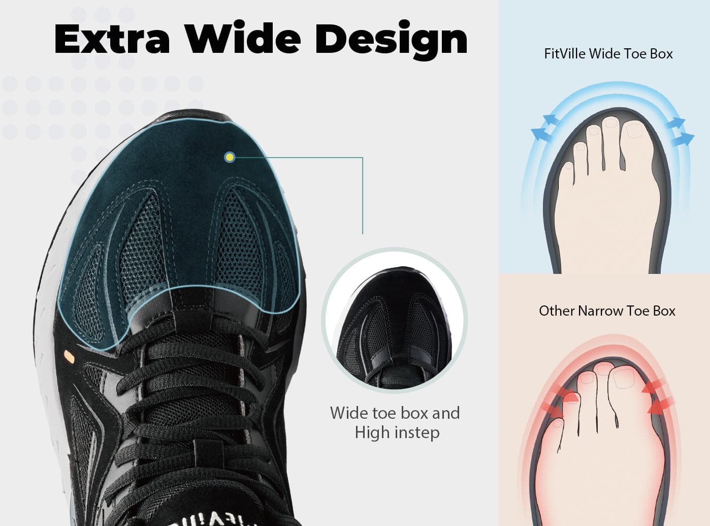FitVille Rebound Core Walking Shoes