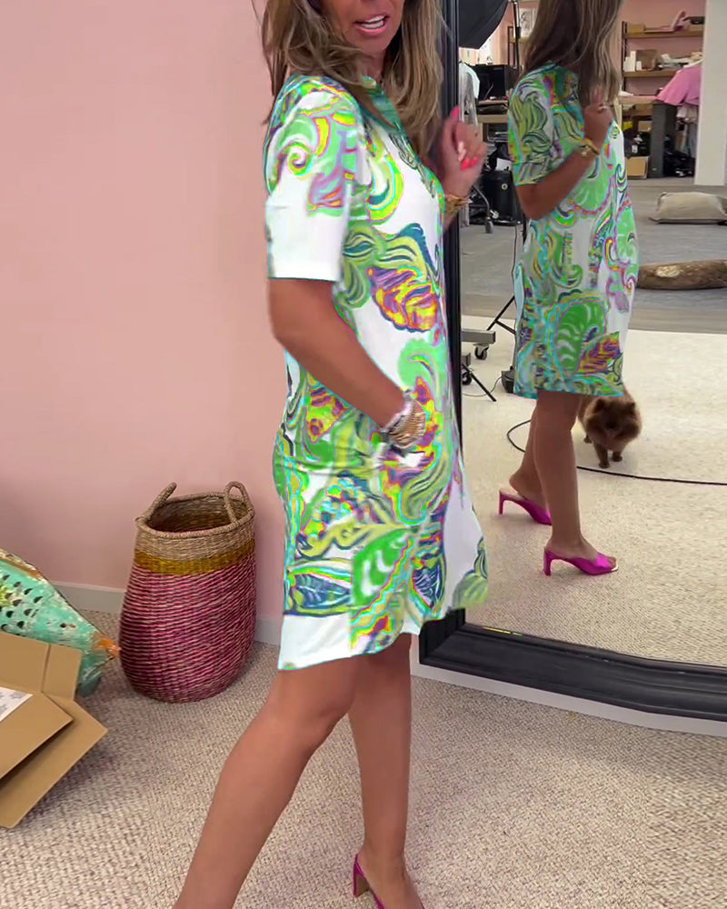 Mary Printed Mini Dress
