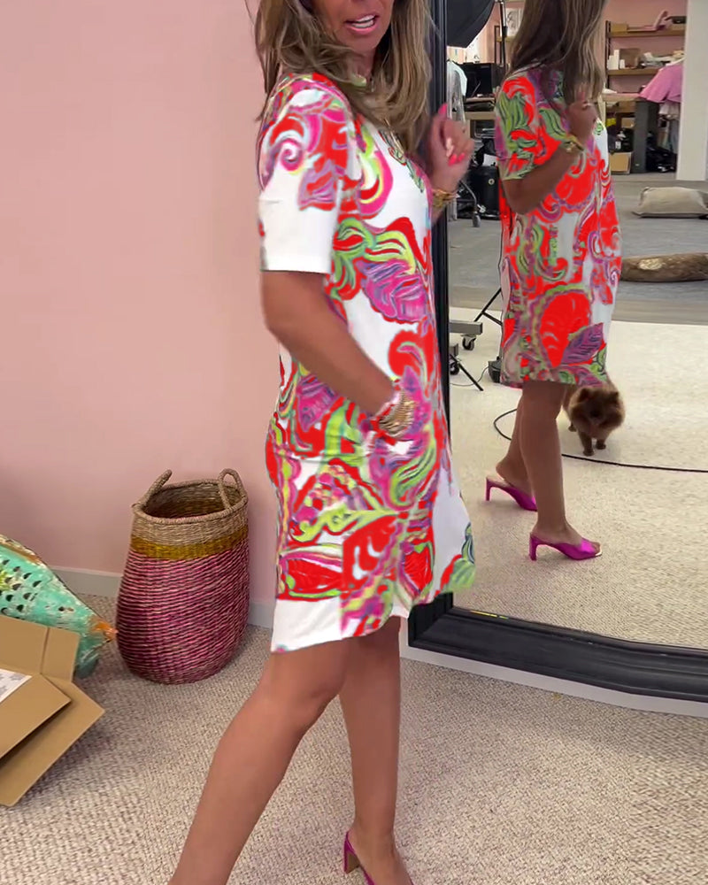 Mary Printed Mini Dress