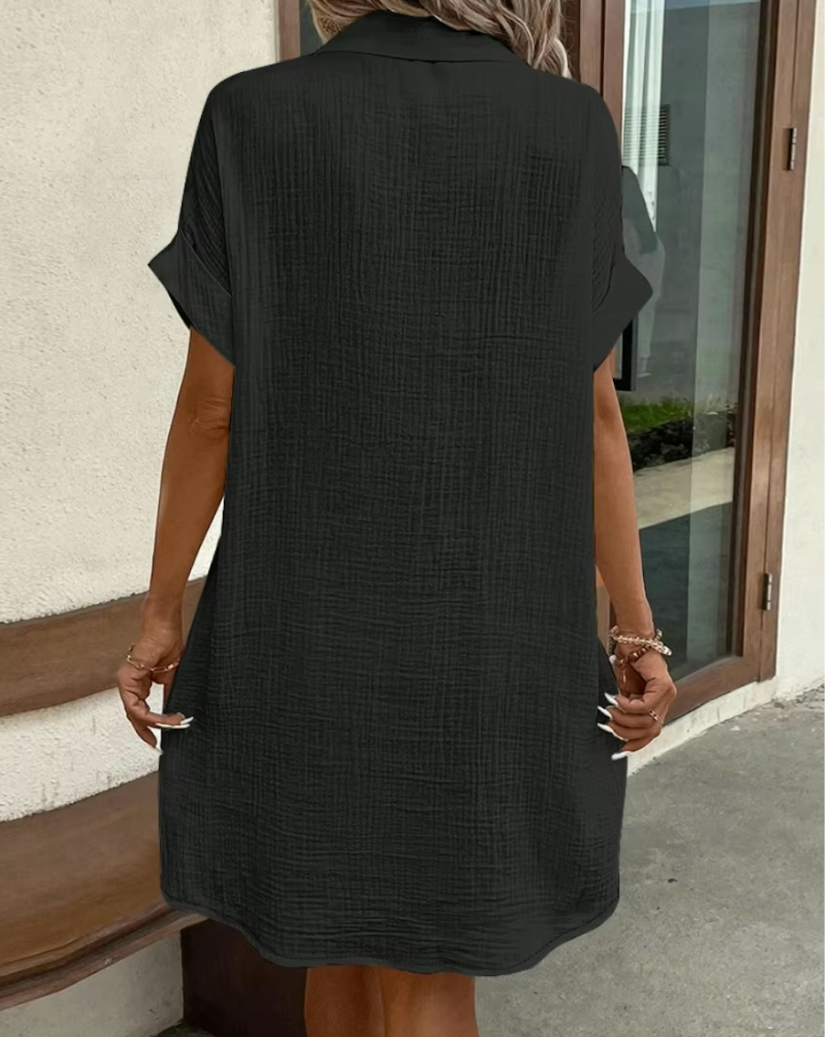 Serena Summer Cotton Linen Casual Dress