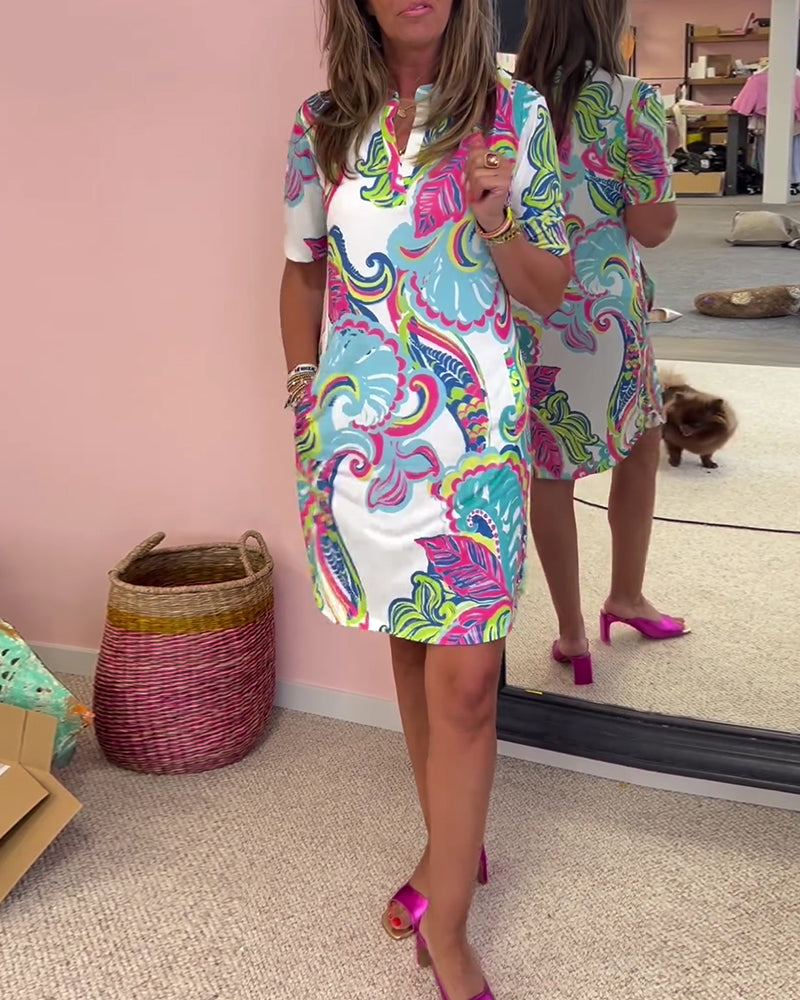 Mary Printed Mini Dress