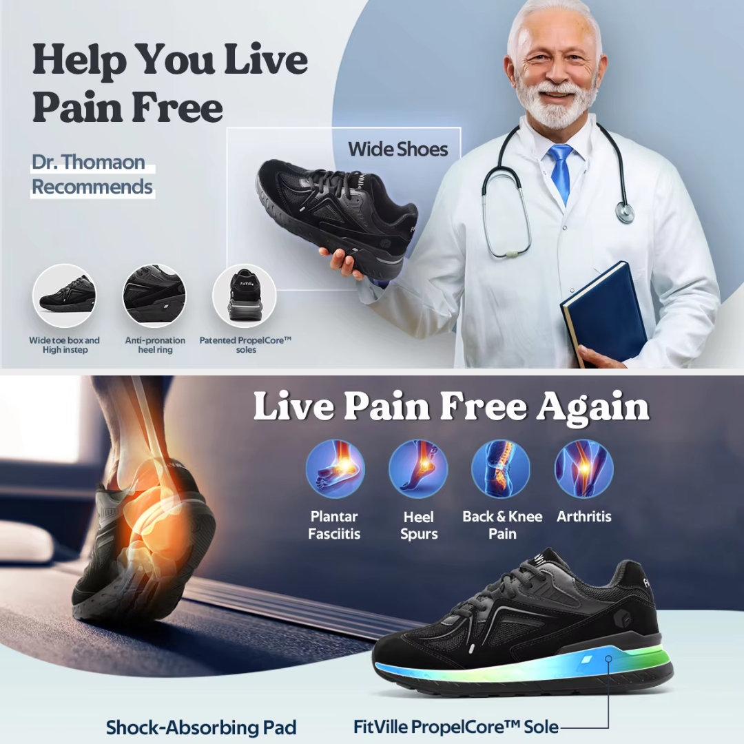 FitVille Rebound Core Walking Shoes