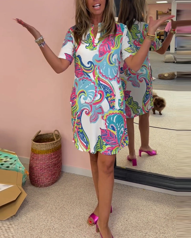 Mary Printed Mini Dress