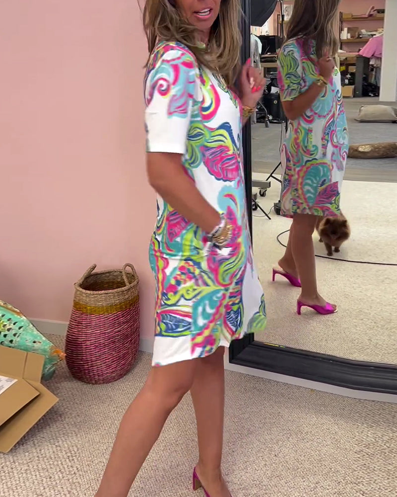 Mary Printed Mini Dress