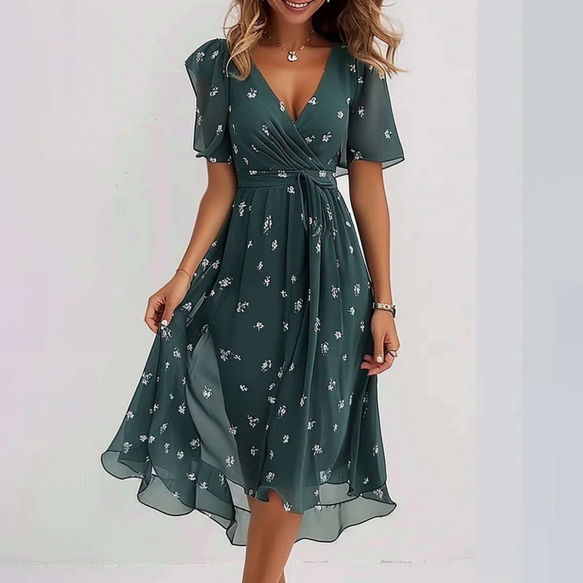 Nyla Floral Print Dress