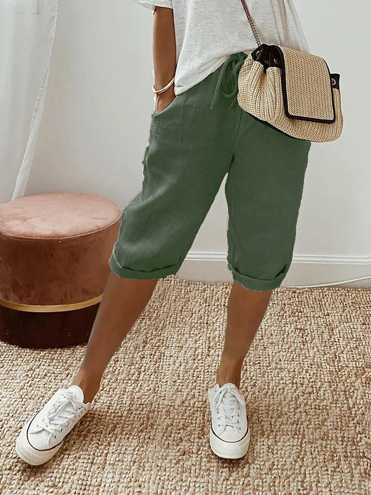 Emma Cotton-Linen Pants