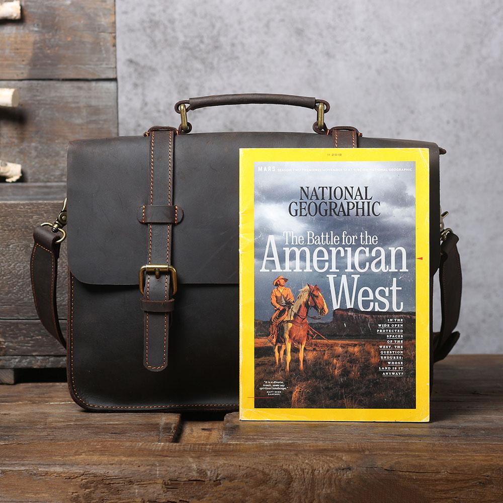 Namur Leather Courier Bag