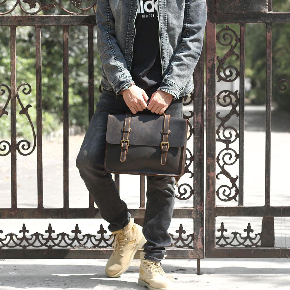 Namur Leather Courier Bag