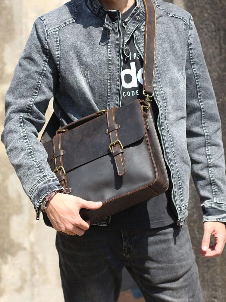 Namur Leather Courier Bag