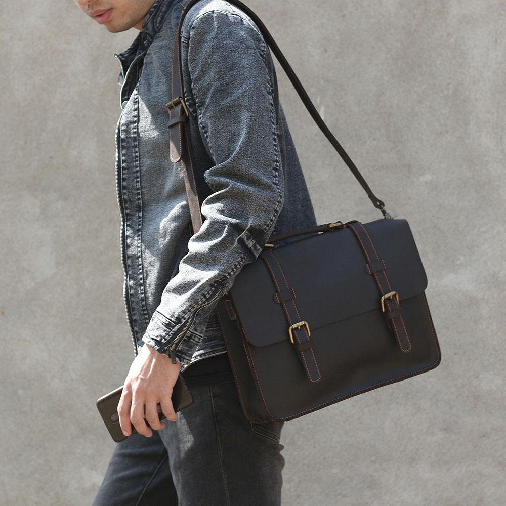 Namur Leather Courier Bag