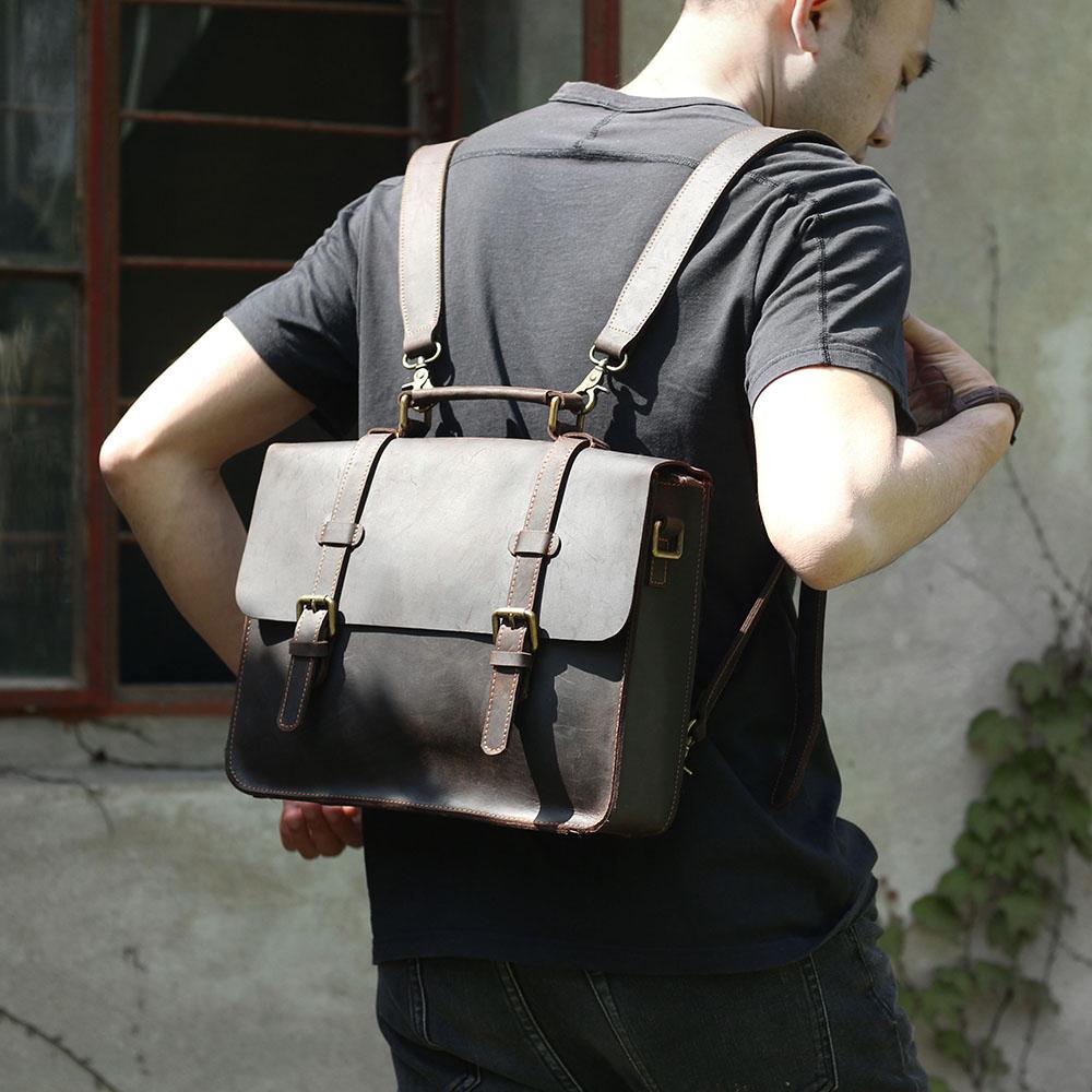 Namur Leather Courier Bag