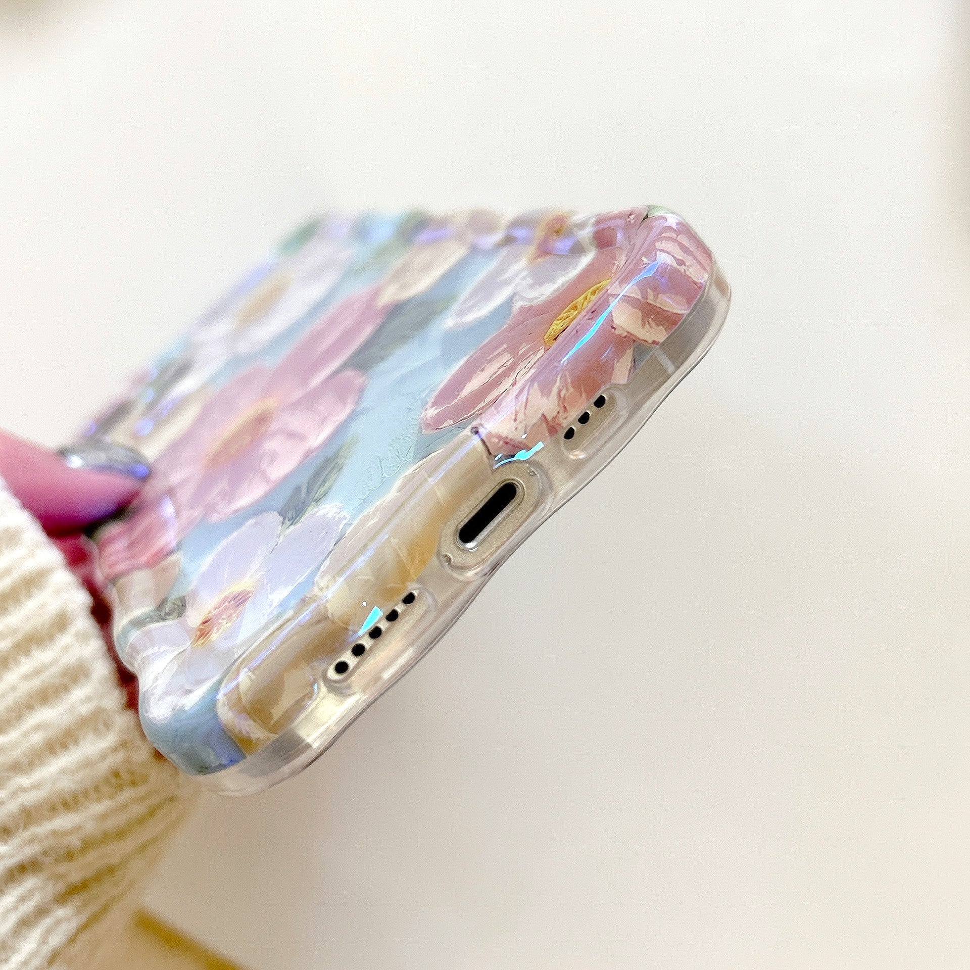 Retro Oil Painting Printed Flower Phone Case