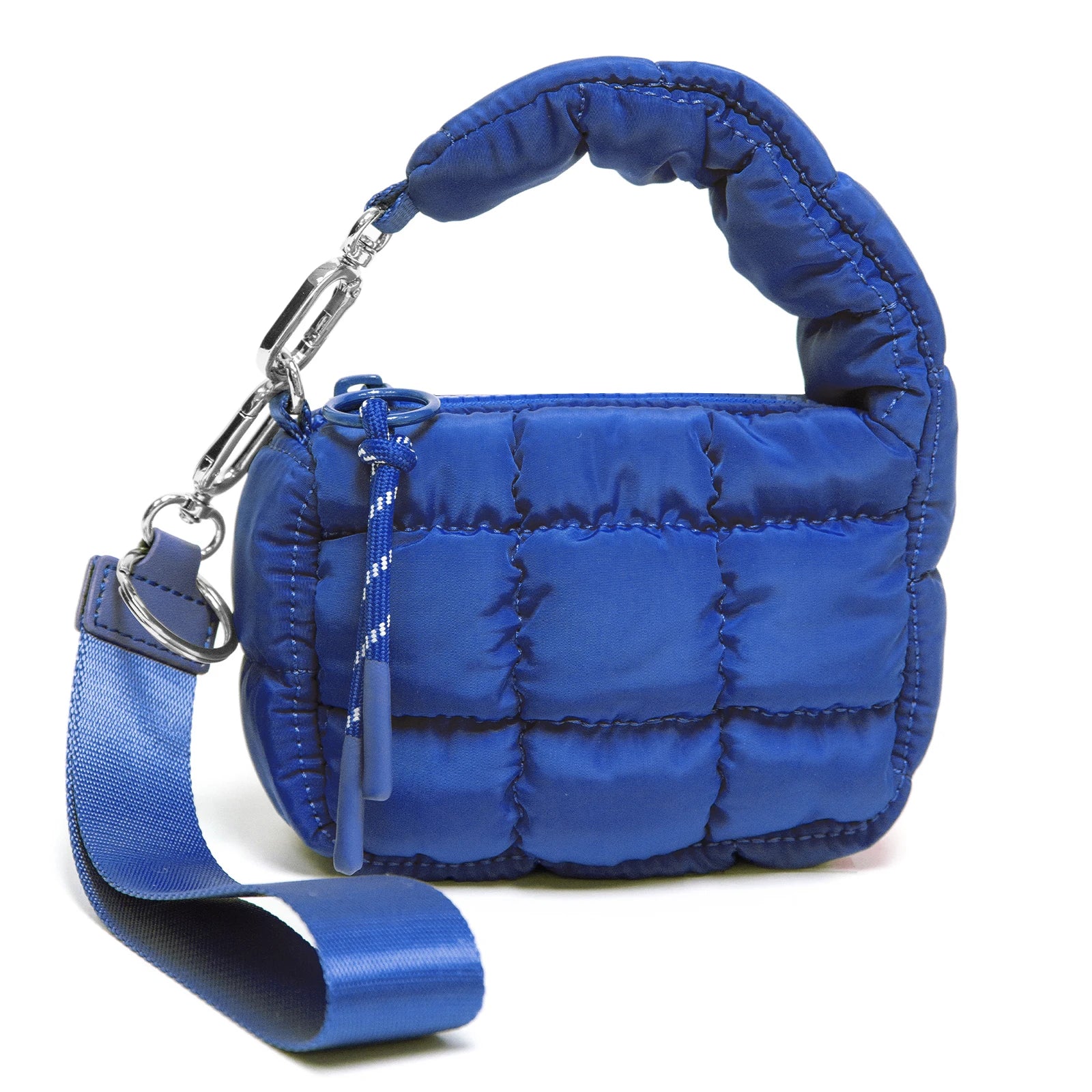 Mini Quilted Puffer Wristlet Clutch
