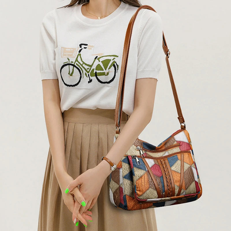 Evie Patchwork Chic Crossbody Bag