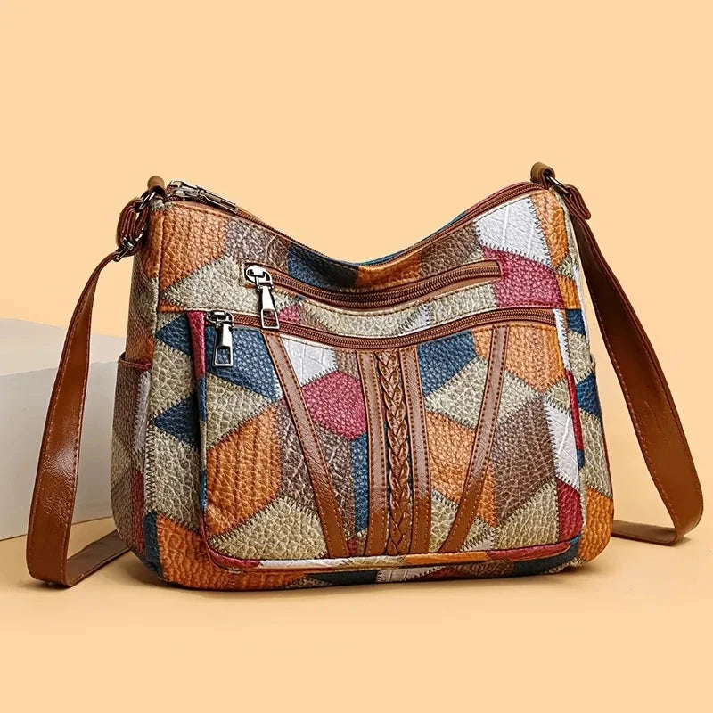Evie Patchwork Chic Crossbody Bag