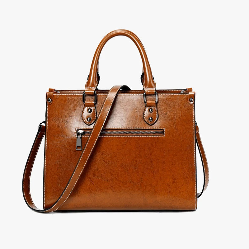 Amelia Structured Cowhide Leather Tote