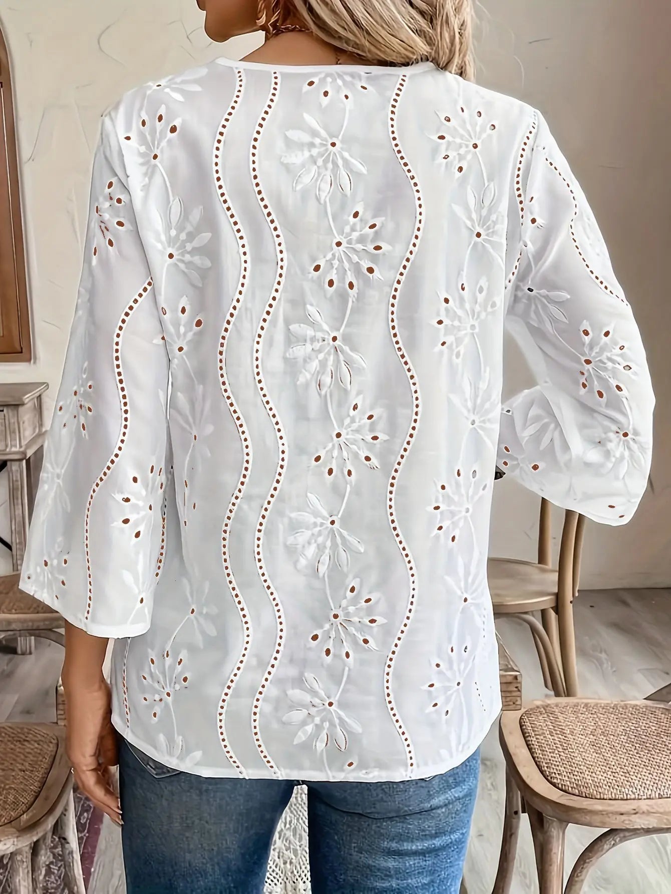 Eve Embroidered Cotton Blouse
