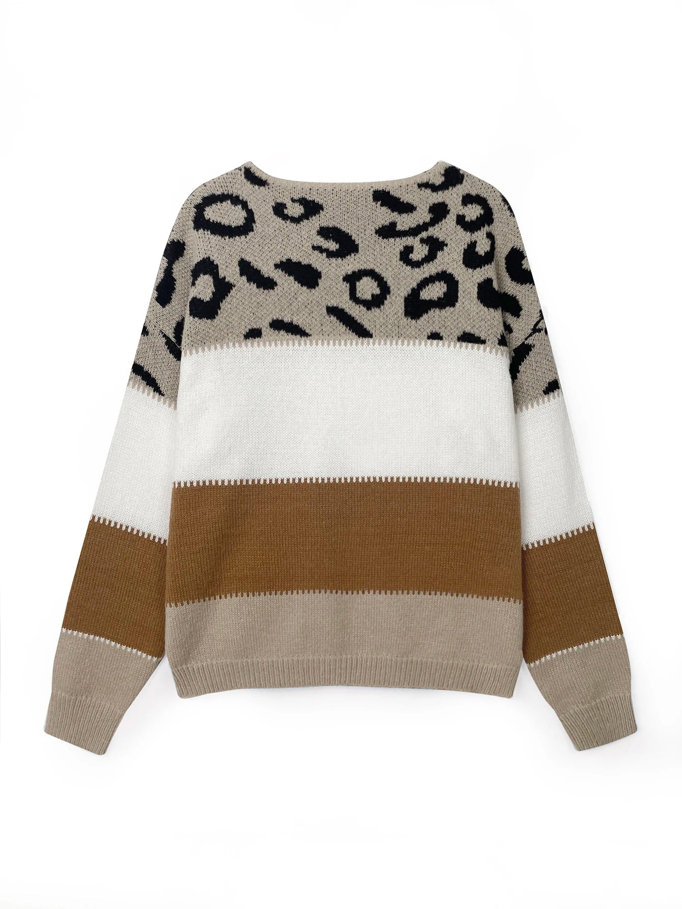 Designer Leopard Round Neck Sweater