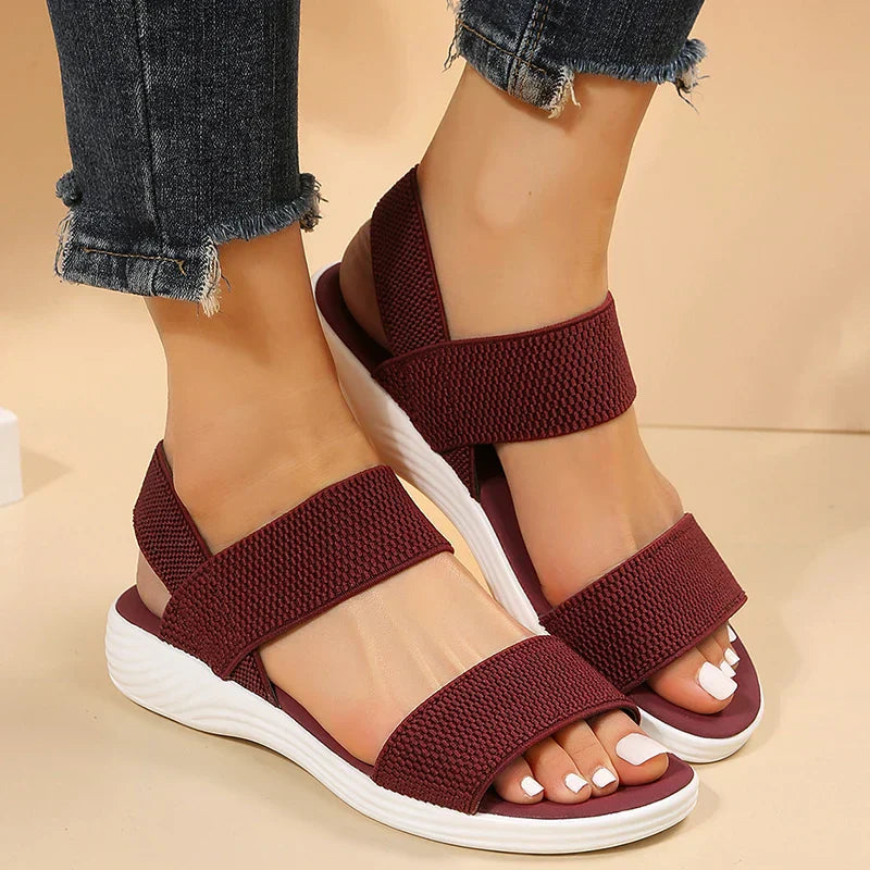 Raylynn™ Stretch Knit Strap Wedge Sandals