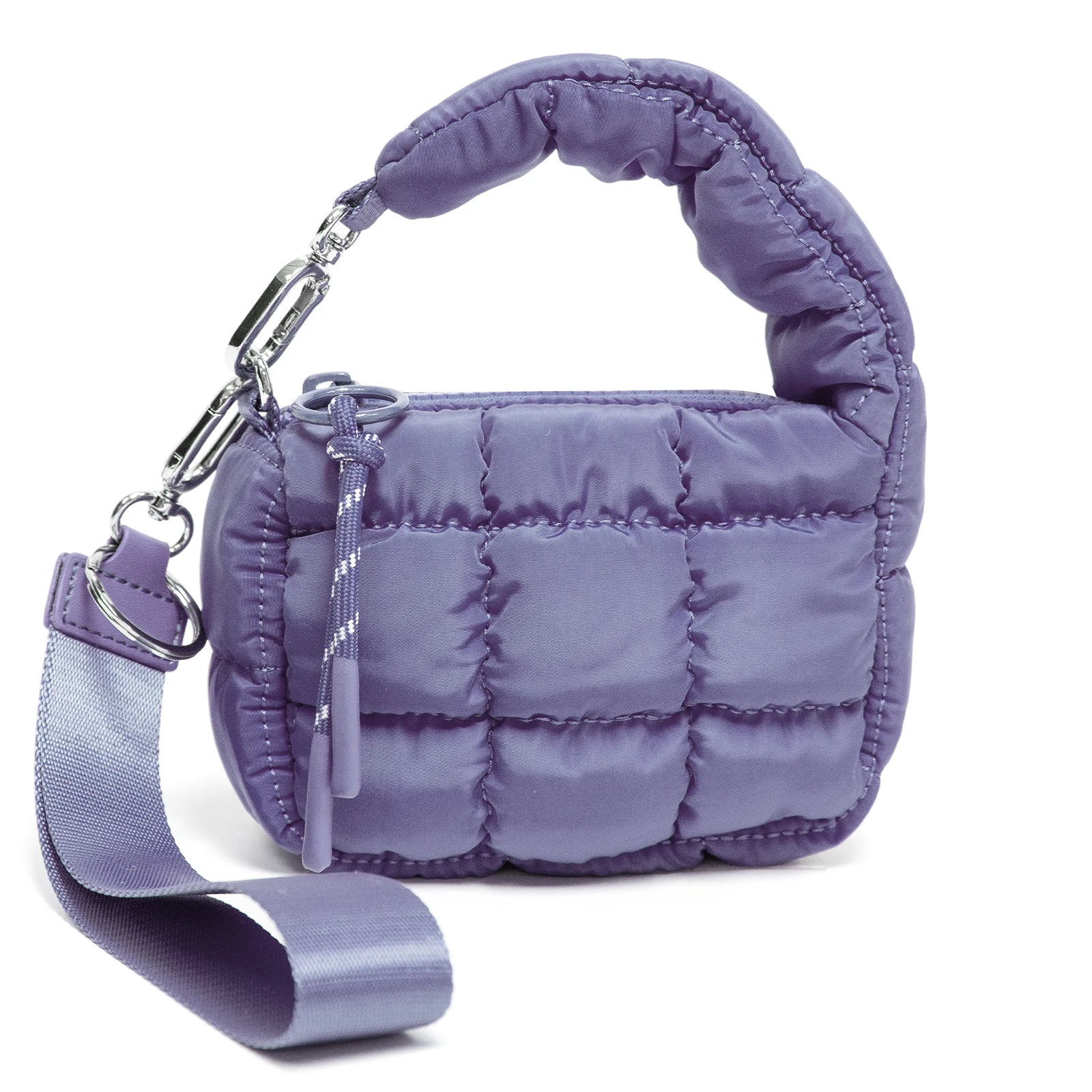 Mini Quilted Puffer Wristlet Clutch