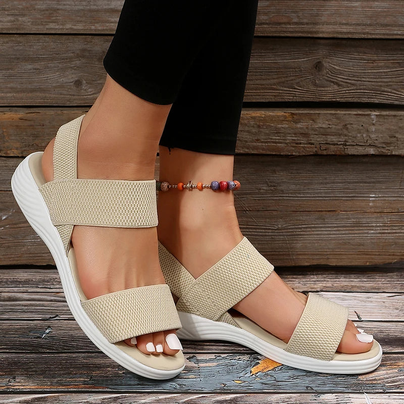 Raylynn™ Stretch Knit Strap Wedge Sandals