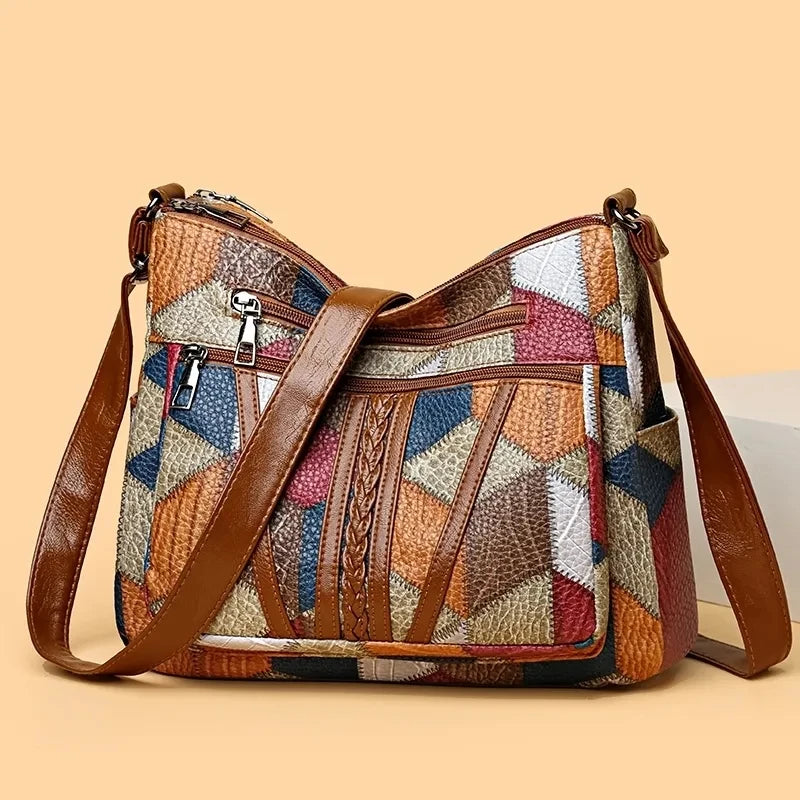 Evie Patchwork Chic Crossbody Bag