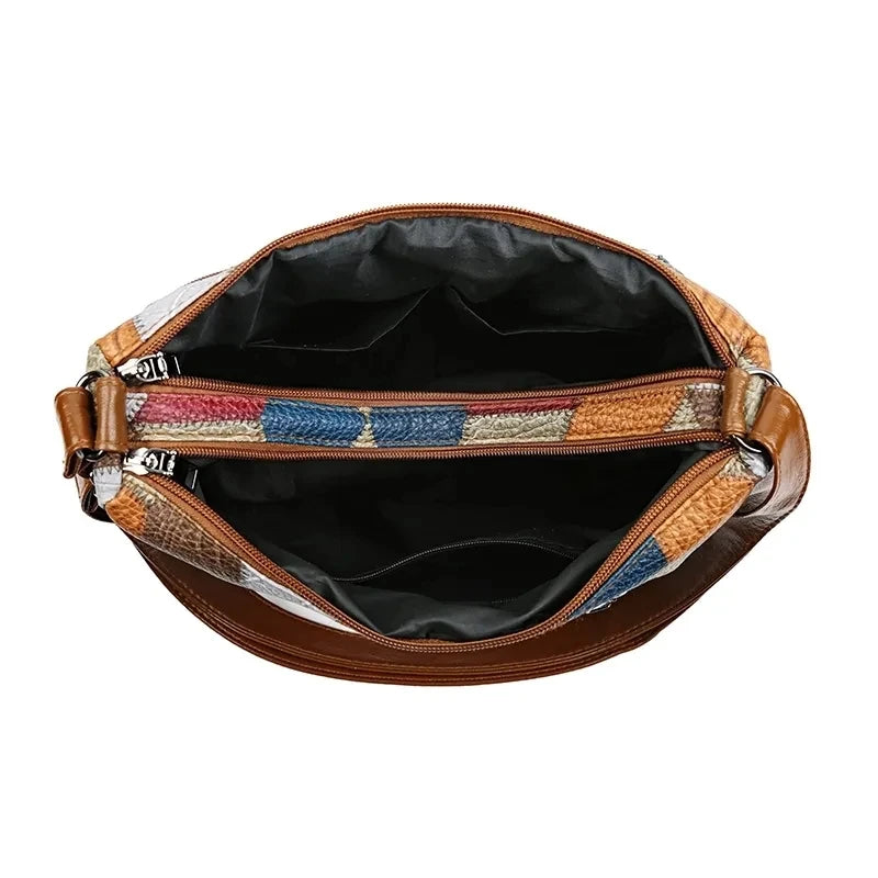 Evie Patchwork Chic Crossbody Bag