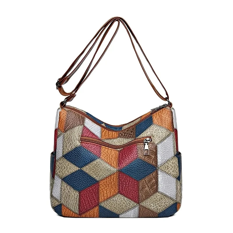 Evie Patchwork Chic Crossbody Bag