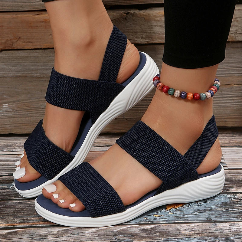 Raylynn™ Stretch Knit Strap Wedge Sandals