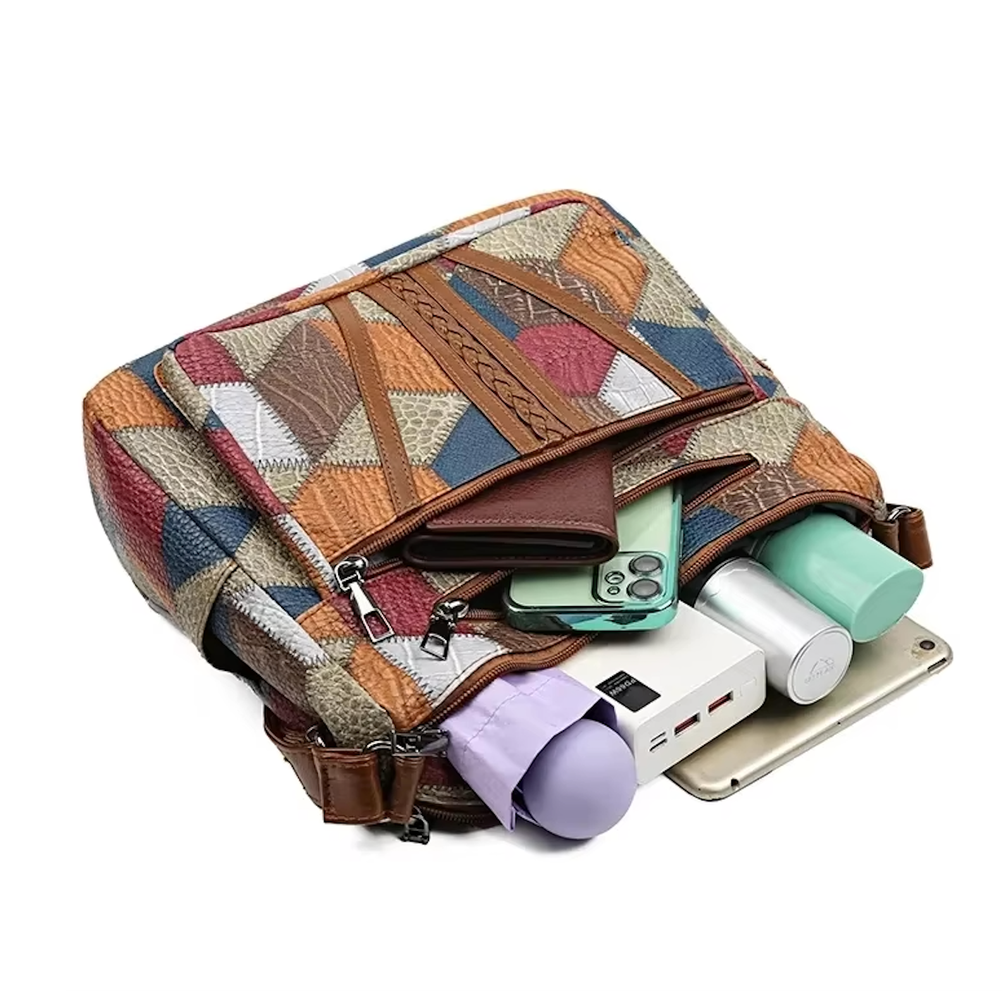 Evie Patchwork Chic Crossbody Bag