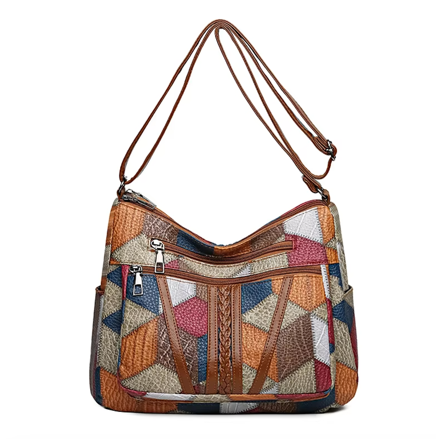 Evie Patchwork Chic Crossbody Bag