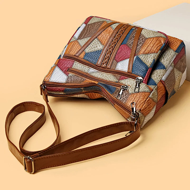 Evie Patchwork Chic Crossbody Bag