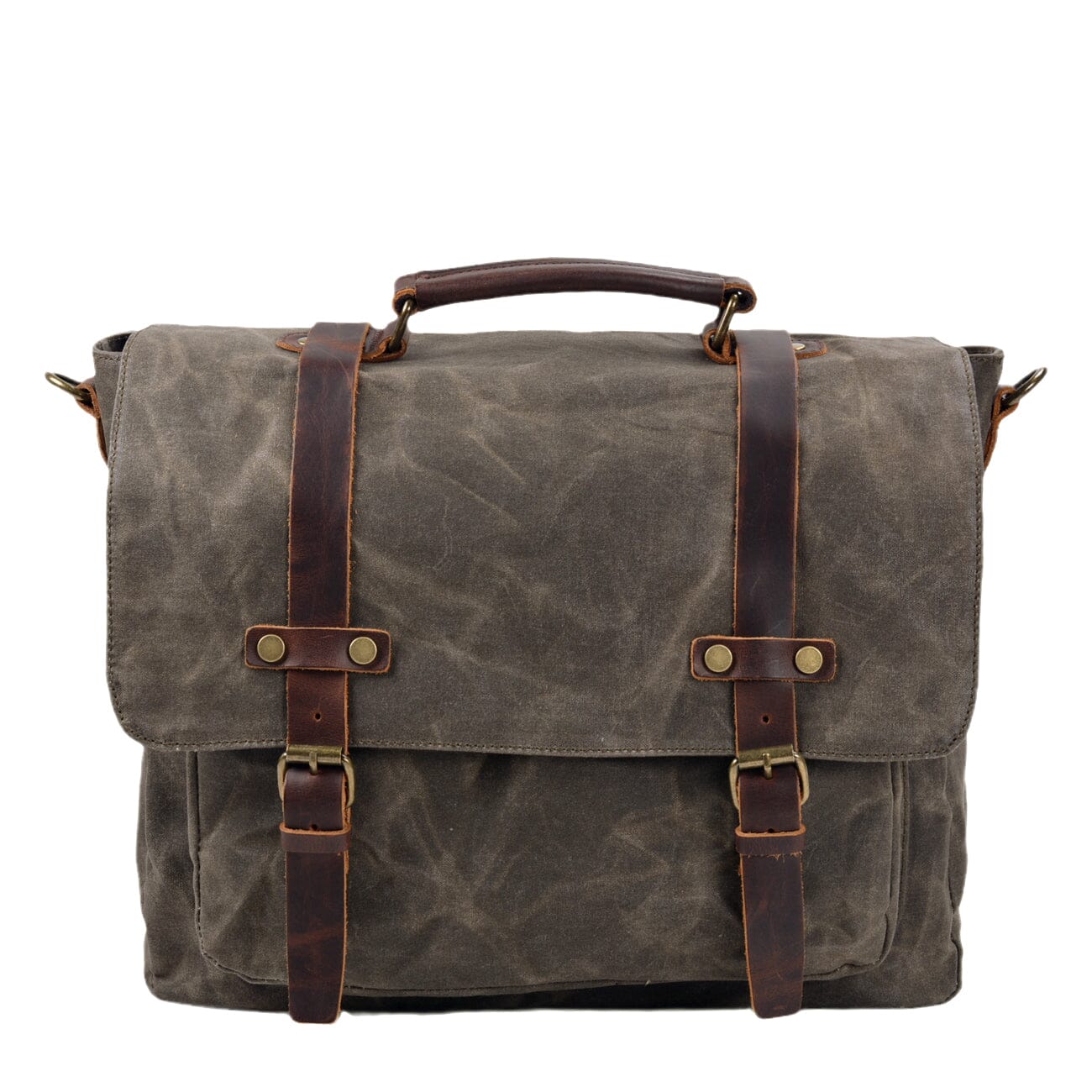 Bruges Canvas and Leather Messenger Bag