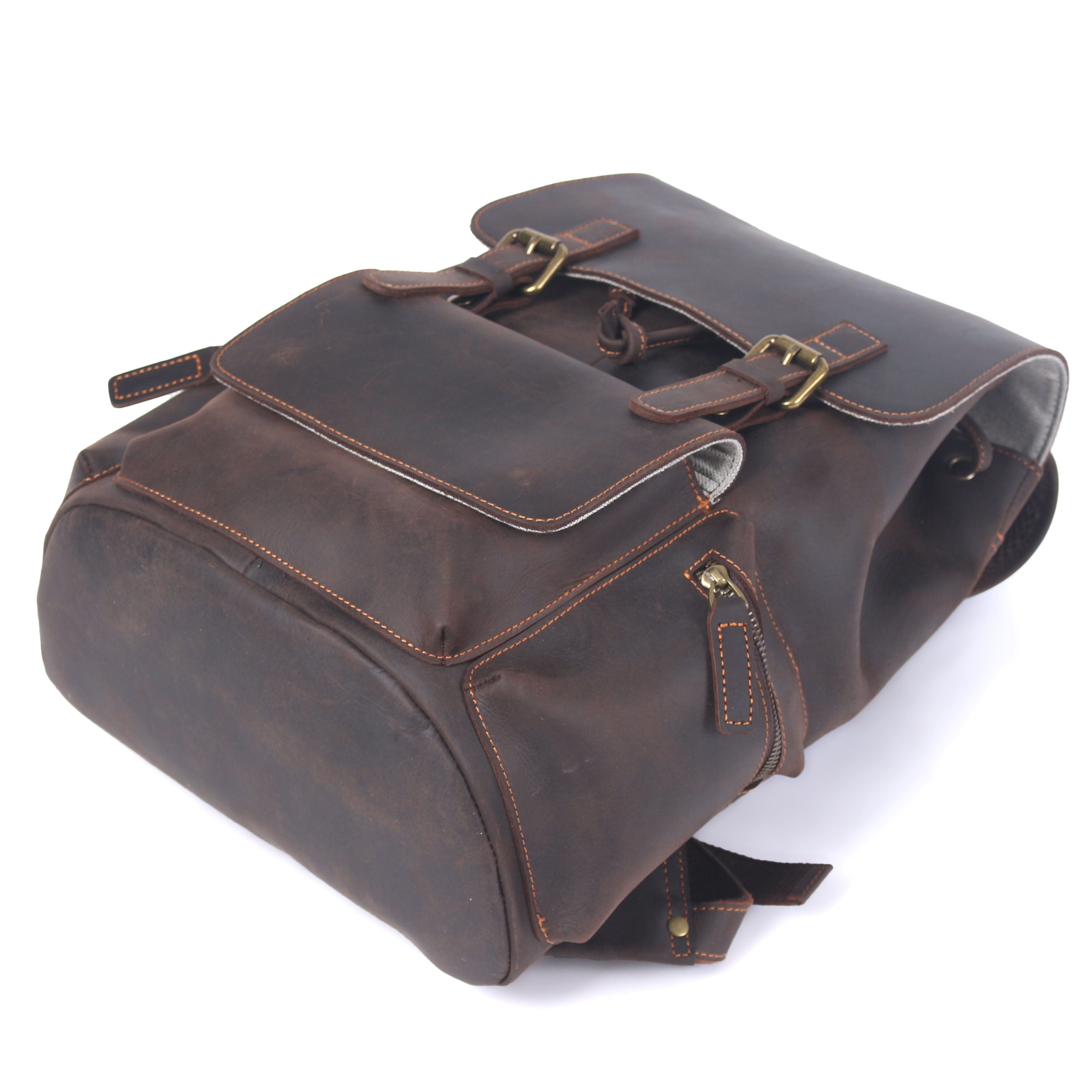 Leather Drawstring Backpack | FLAM