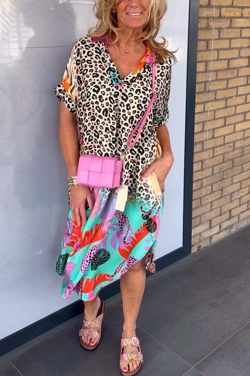 Eva Leopard Print Dress