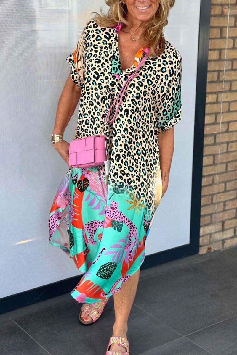 Eva Leopard Print Dress