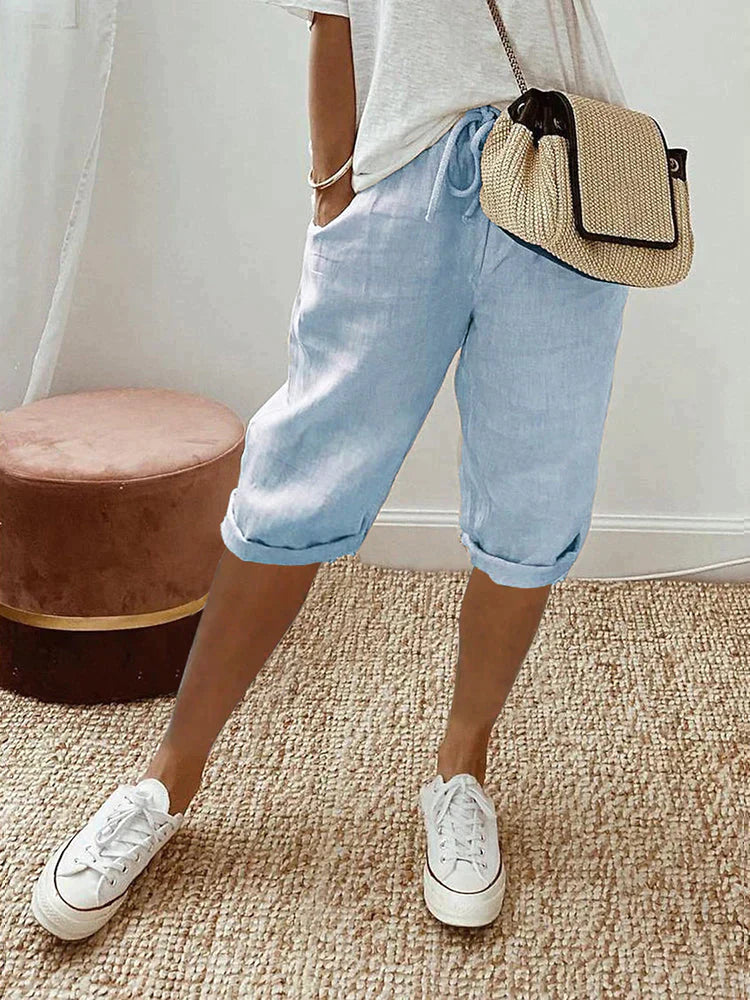 Emma Cotton-Linen Pants