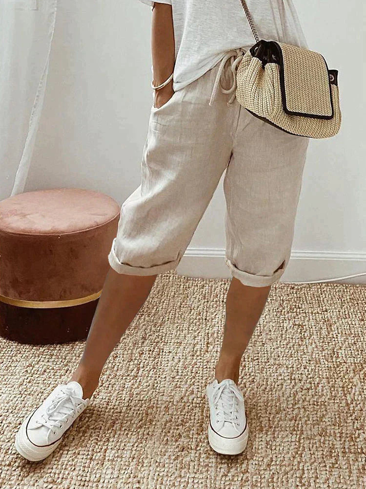 Emma Cotton-Linen Pants