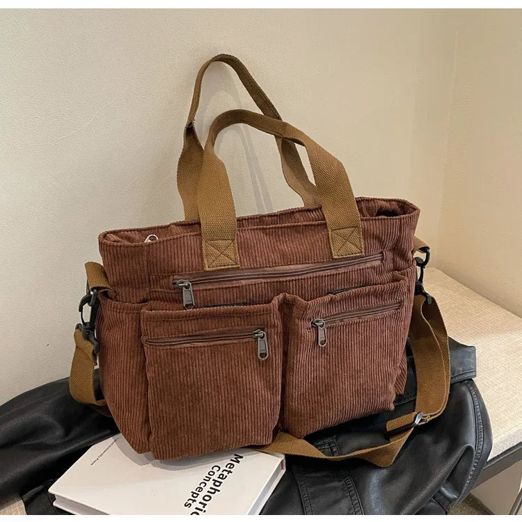Urban Cord Tote | Shoulder Bag