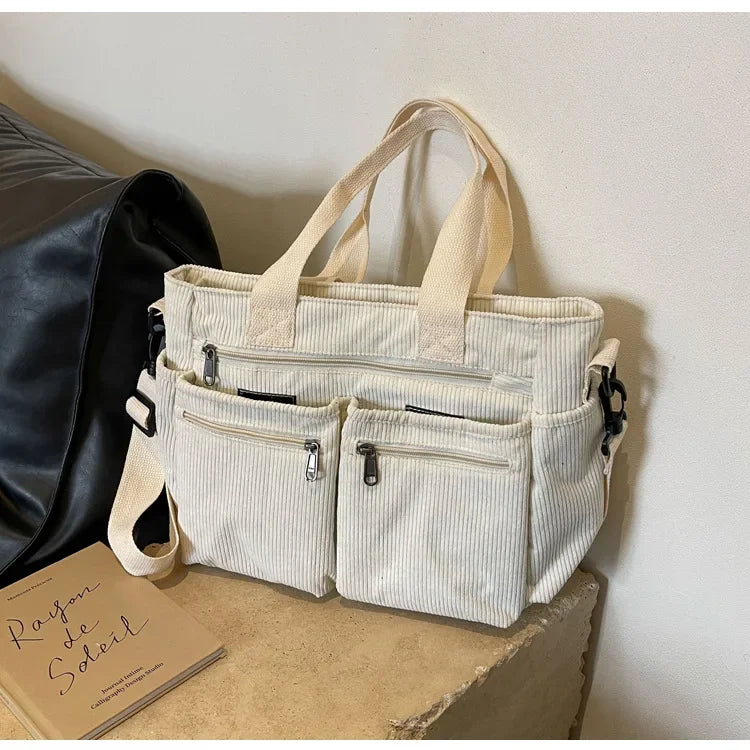 Urban Cord Tote | Shoulder Bag